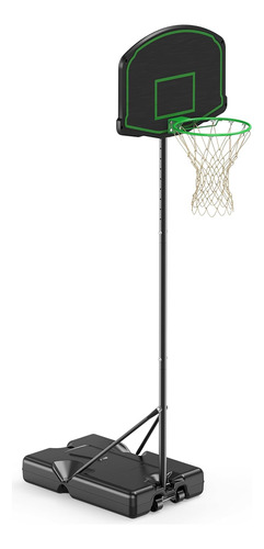 Basketball Hoop System Stand With 30in Backboard, Height Adj