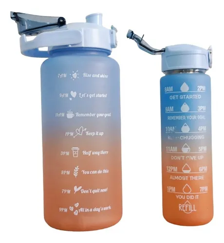 Juego 3 En 1 Termo Botella Botilito 2 L Portable + Stickers