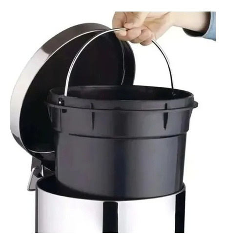 Cesto Basura Residuos Cierre Suave Acero Inoxidable 5lt Acero Inoxidable