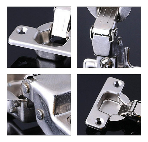 Set 2 Bisagras Rectas Cierre Suave 26 Mm Reten Mueble Pernos