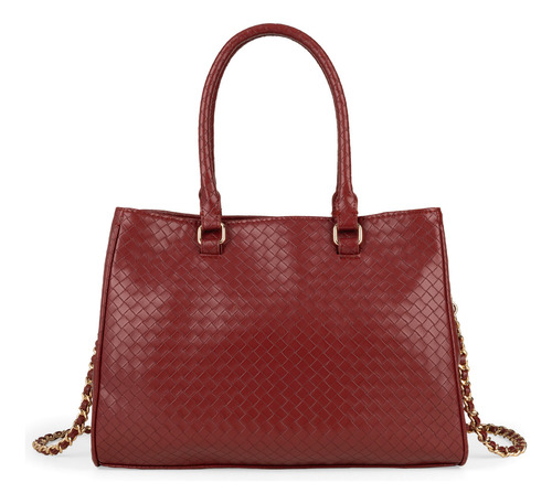 Bolsa Satchel Cloe Kayusi I Grande Color Rojo