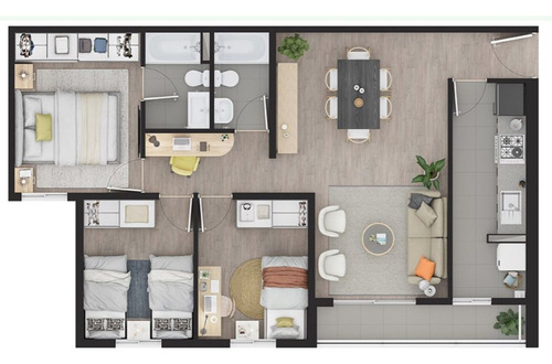 Arriendo Departamento 3d2b1e Torreones