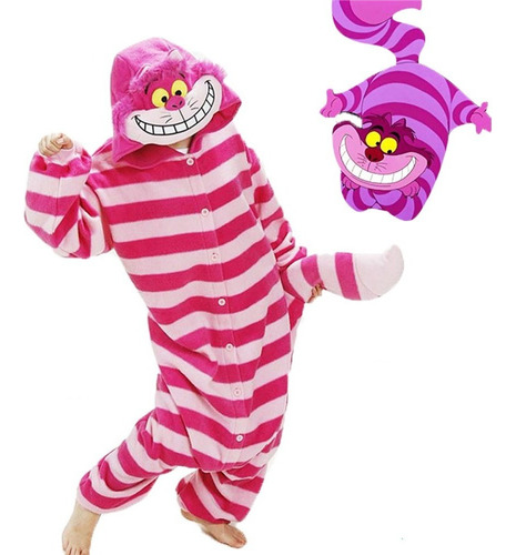 Kigurumi Pijama Disney Cheshire Cat Pantera Junko Cosplay