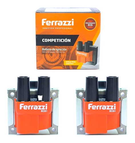 Kit 2 Bobina Competicion Ferrazzi P/ Fiat Palio Siena 1.6 8v