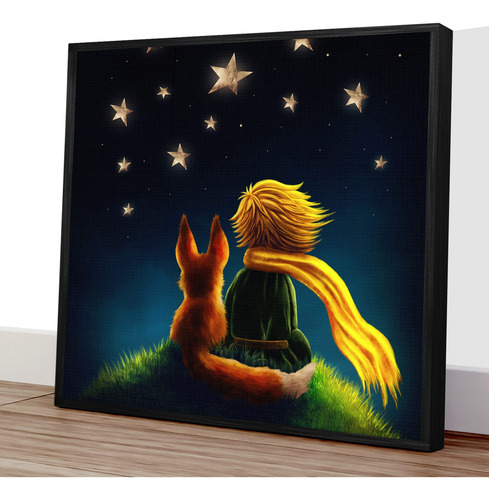 Imagem 3 de 4 de Quadro Decorativo 40x40 - O Pequeno Príncipe Md1