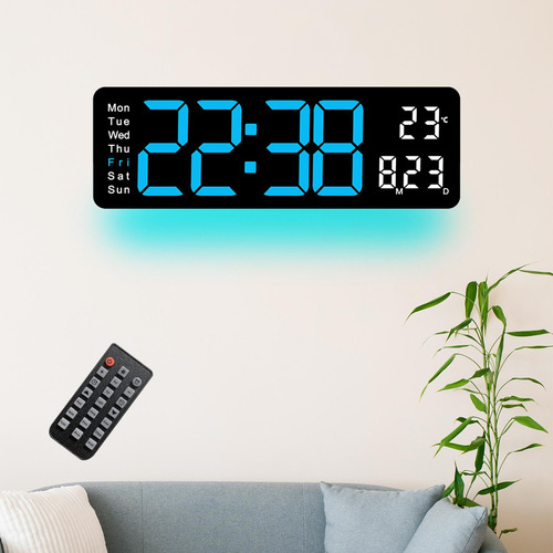 Despertador Digital Mini Relógio De Mesa Relógio Azul