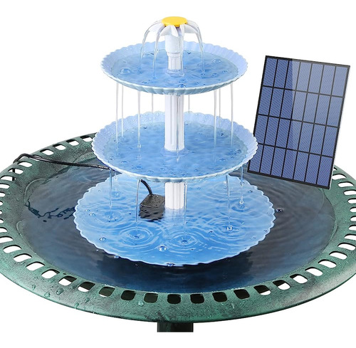 Aisitin 3.5w Solar Bird Bath Fountain Set, Enhanced Diy Sola