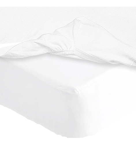 Nap Protector Impermeable, Colchón Tamaño Individual Color Blanco Diseño De La Tela Liso