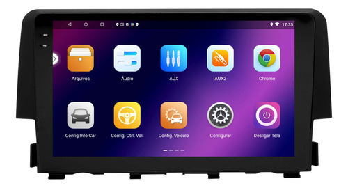 Multimidia Honda Civic G10 17/21 Android 14 2gb Carplay 9p