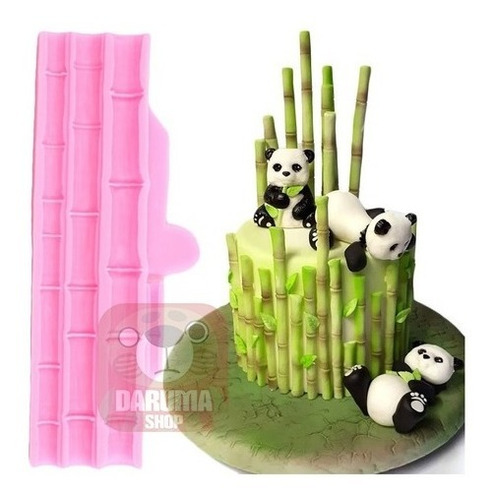 Molde Silicona Cañas Bambu Fondant Porcelana Fria Belgrano