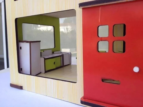 Casa De Muñecas Madera 4 Amb Paredes Imantadas Con Muebles