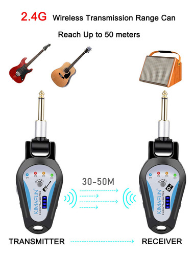 Sistema De Guitarra Kimafun G207 Inalámbrico 2.4 Ghz