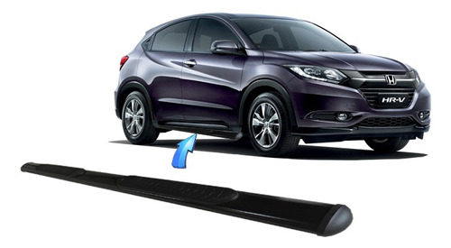 Estribo Tubular Oblongo Preto Honda Hrv 2015 2018