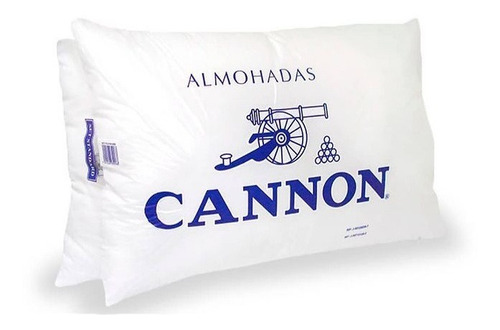 Almohada 2x1 Tamaño Standart Cannon Fibra Sintética Algodón 