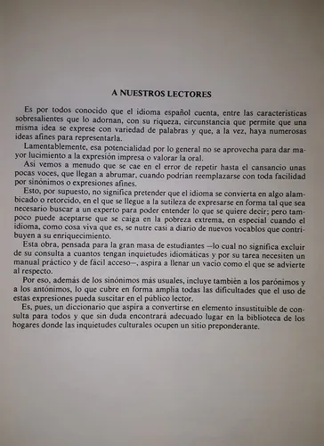 Diccionario De: Sinónimos, Antónimos Y Parónimos* Necesario* (Usado)
