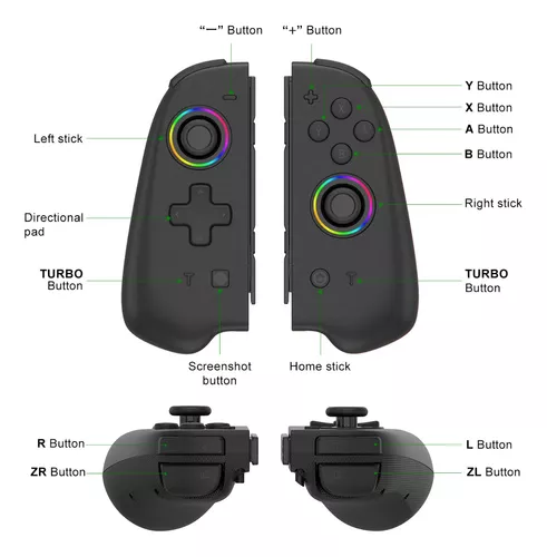 Controle VILCORN Joypad Para Nintendo Switch (L/R) Cruzamento