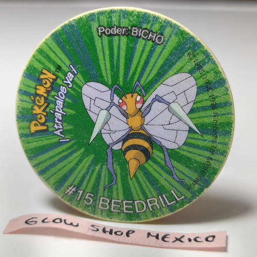 Tazo Pokémon 2 - Beedrill #15 Est. 8.5 Sabritas Original