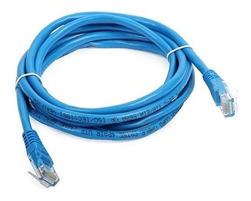 10  Ft Cat5e Cable De Cable De Parche Rj45 Utp Azul Ul Chapa