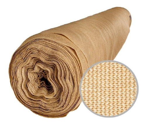 Malla De Sombra Beige 80% Sombra 4m De Ancho X 10m Largo K37