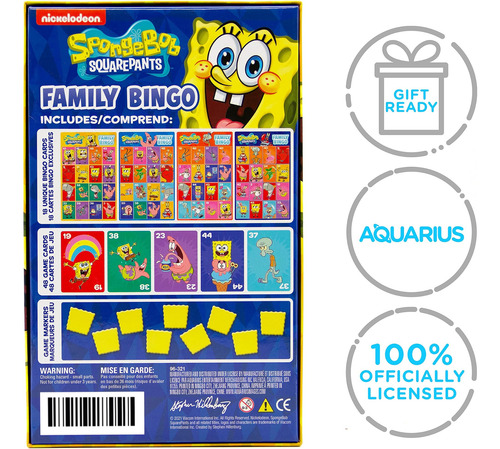 Acuario - Juego De Bingo Familiar De Bob Esponja