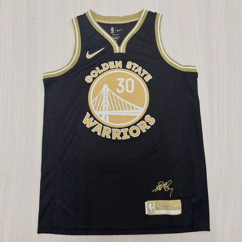 Jersey Nba Golden State Warriors Curry Black 30 S