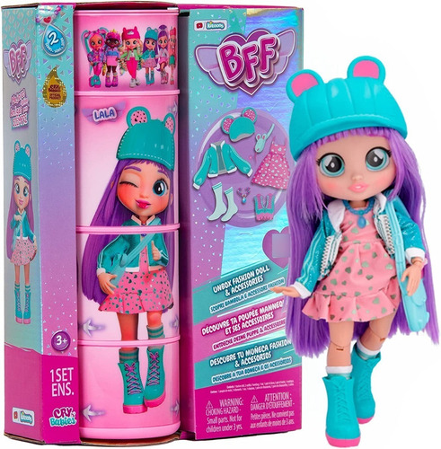 Cry Babies Bff Muñeca Lala 9 Sorpresas 20 Cm 2023 S2
