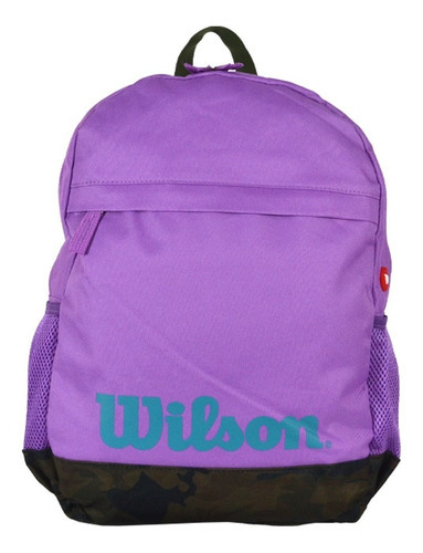 Mochila Urbana Deportes Impermeable Porta Notebook Wilson Color Violeta