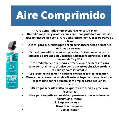 Imagen 3 de 9 de Kit Mantenimiento Pc Aire+ Alcohol Isoprílico+ Pasta Termica
