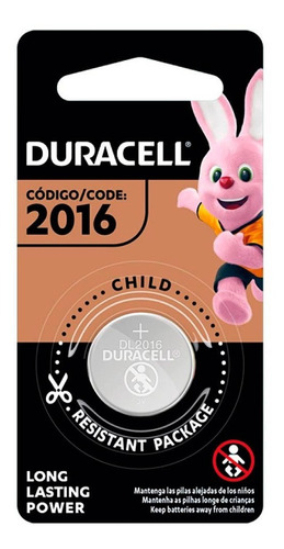 Duracell Pila Cr 2016 Bateria Tipo Moneda Cr2016 (1 Piezas)