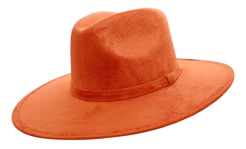 Sombrero Indiana Gamuza Ala Plana Vintage Hipster Elegante