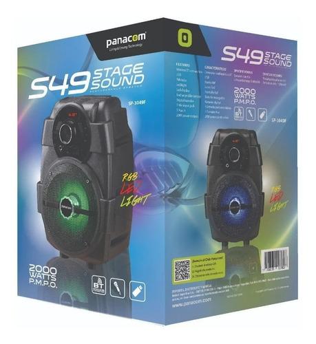 Parlante Portatil Bluetooth Panacom Sp-3049 F Tws Fm Usb