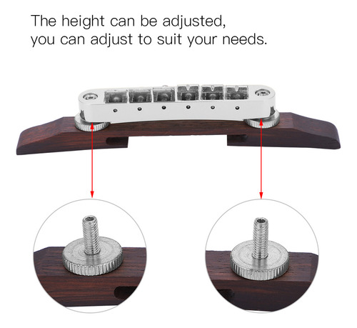 Puente De Guitarra, Base De Palisandro Para Música De Jazz T