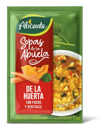 Alicante Sopa De La Abuela Verduras Y Fideos Sobre X 72 Gr