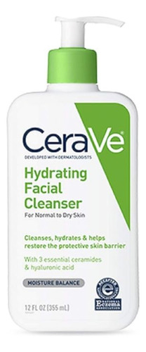 Crema Facial Cerave + Limpiador 355 Ml (12 Fl Oz.) Normal,seca Día/noche