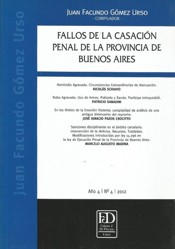 Fallos Casación Penal Provincia Buenos Aires 4 Gómez Urs 