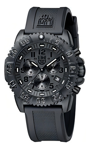 Reloj Luminox Navy Seal Blackout Xs.3081.bo.f Color De La Correa Negro Color Del Bisel Negro Color Del Fondo Negro