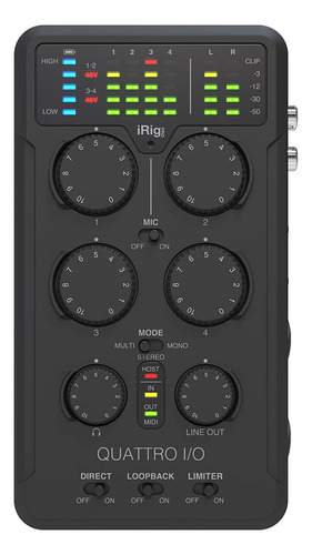 Irig Pro Quattro I/o 4 Entradas Usb Interfaz De Audio