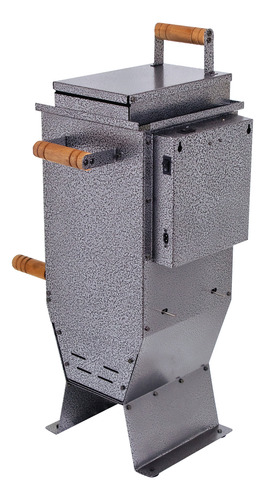 Churrasqueira Giratória Automática Portátil Aço Carb/inox Preto Craquelado