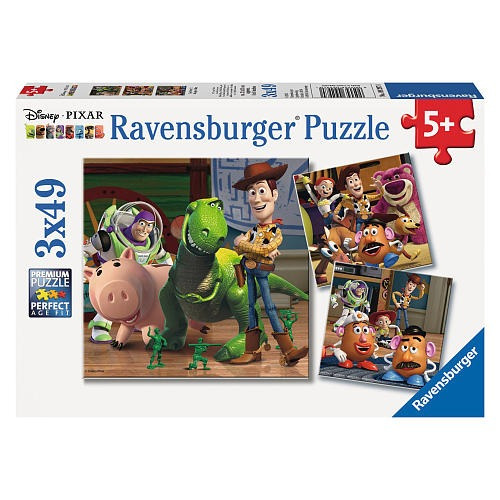 Disney Pixar Toy Story Woody Y Rex - Conjunto De 3 Puzzles -