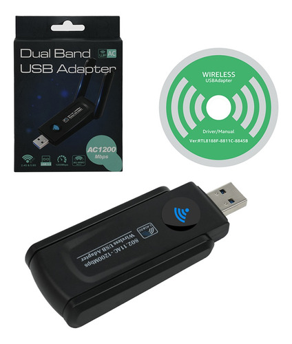 Adaptador Wifi Usb Antena Wifi Para Pc 1300mbps Doble Banda