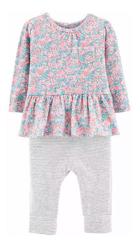 Conjunto Carters Ropa De Bebe Remera Floreada Y Calza Ub