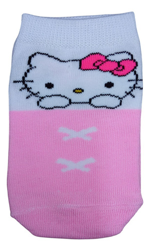 Medias Soquete Sanrio Hello Kitty Camita Rosa Con Cruces Sanrio - Hello Kitty Camita Rosa Con Cruces Estampado Unico
