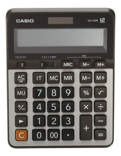 Calculadora Casio Gigante Gx-120b-w-dc Negro