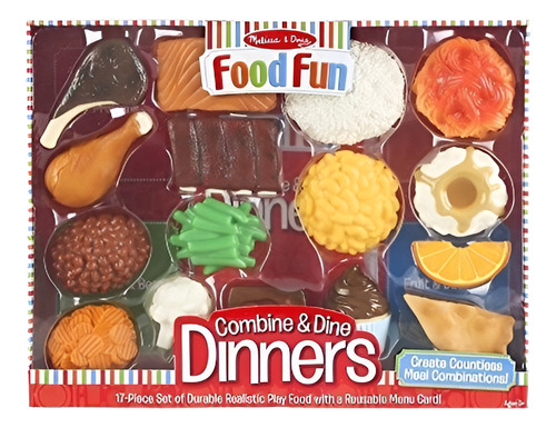 Melissa &amp; Doug Food Fun Combine &amp; Dine - Juego De Ce