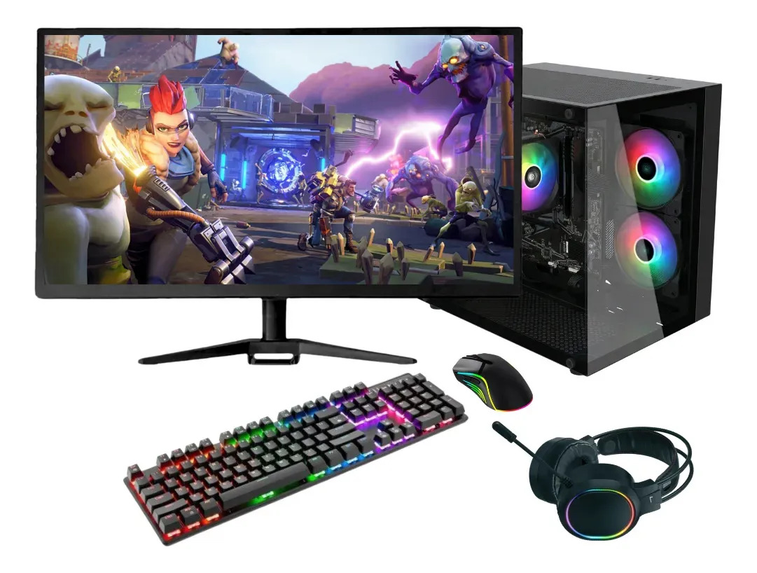 PC Gamer Completo BluePC FIRE - AMD Ryzen 7 5700G, 16GB DDR4, Radeon VEGA, SSD 512GB, Fonte 500W, Monitor 20" 75Hz - PG2E-1046FI