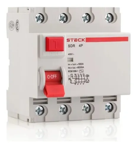 comprar Interruptor De Fuga Steck 4p Idr Dr 63a u002F 30ma Tetrapolar