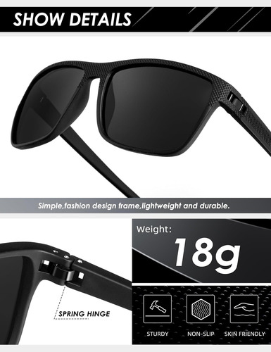 Anyluv Gafas De Sol Polarizadas Para Hombres Y Mujeres, Gafa