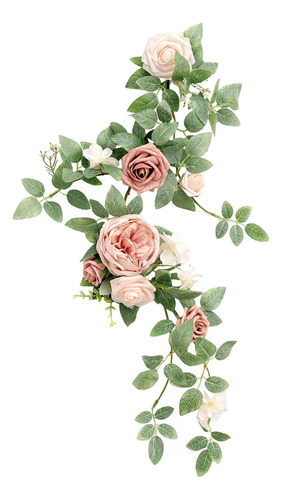 Guirnalda De Flores Artificiales Para Decoración De Rosa