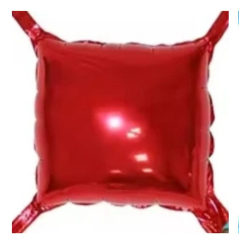 50 Globo Cuadrado Cuadro 4d Inflable #18 45 Cm X 45 Cm Color Rojo
