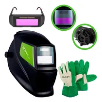 Comprar Máscara De Solda Escurecimento Automático + Óculos + Luva